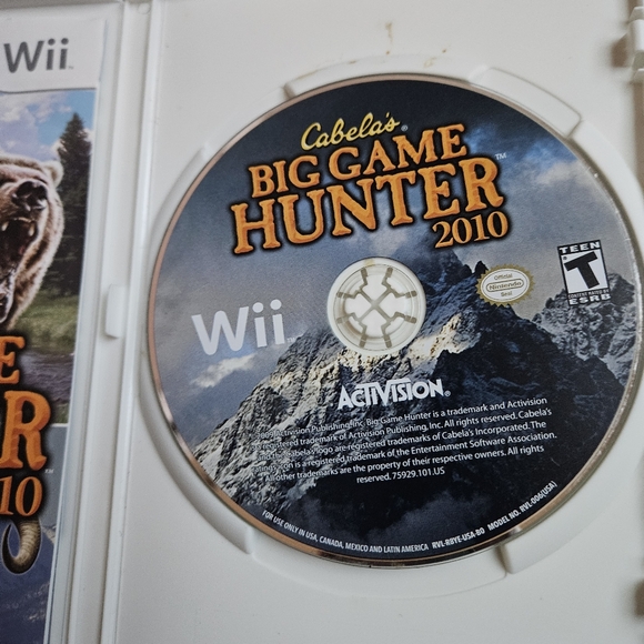 Wii Cabela's Big Hunter 2010 Rated Teen Activision - Picture 5 of 11